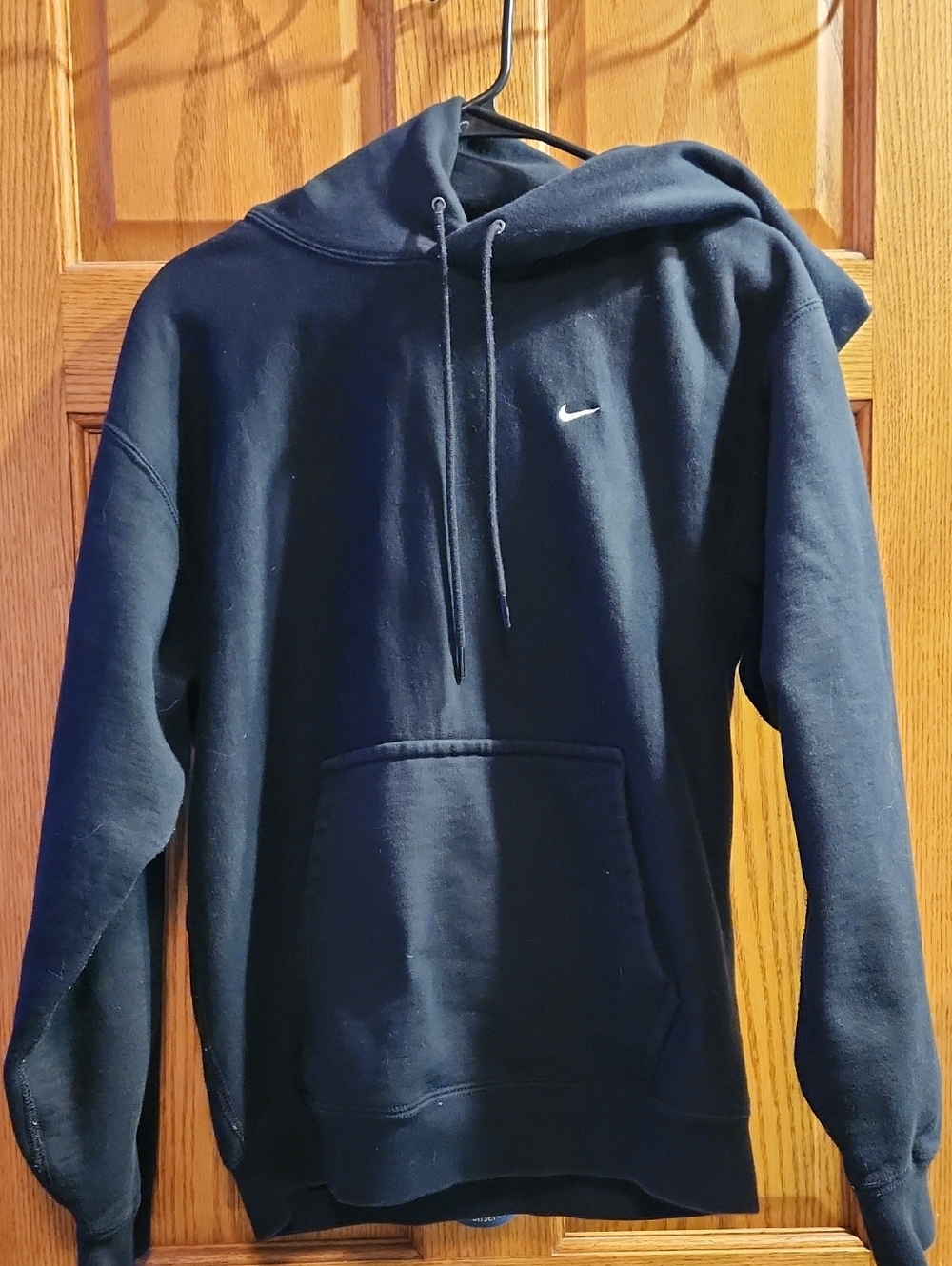 Nike Black Pullover Hoodie with White Swoosh